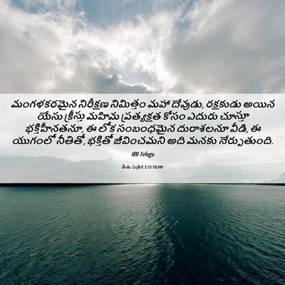 Picture 06 - తీతు పత్రిక 2:12 TELIRV - మంగళకరమైన - Bible Verse Picture