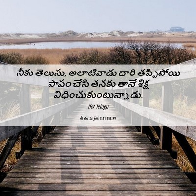 Picture 06 - తీతు పత్రిక 3:11 TELIRV - నీకు తెలుసు, - Bible Verse Picture