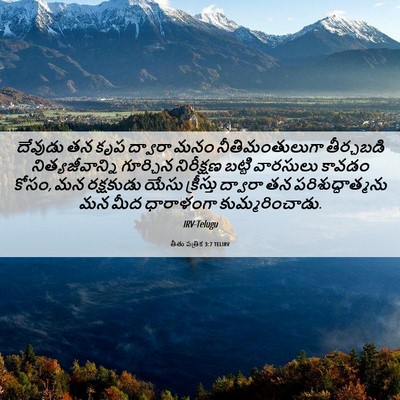 Picture 06 - తీతు పత్రిక 3:7 TELIRV - దేవుడు తన కృప - Bible Verse Picture