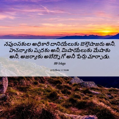 Picture 06 - దానియేలు 1:7 TELIRV - నపుంసకుల అధికారి - Bible Verse Picture