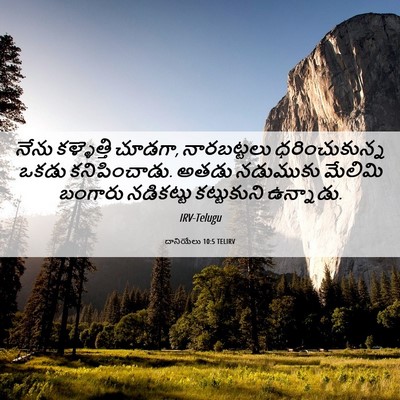 Picture 06 - దానియేలు 10:5 TELIRV - నేను కళ్ళెత్తి - Bible Verse Picture