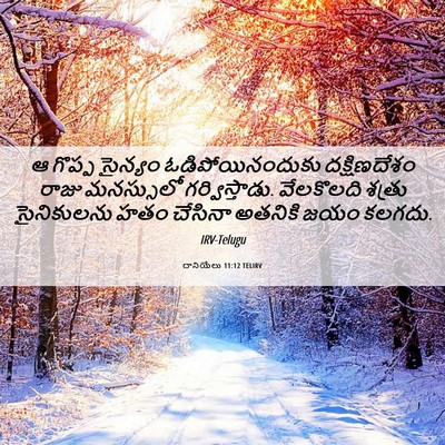 Picture 06 - దానియేలు 11:12 TELIRV - ఆ గొప్ప సైన్యం - Bible Verse Picture