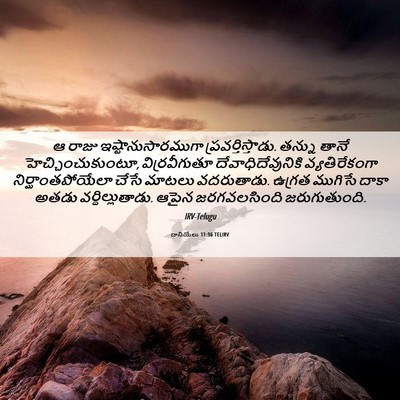 Picture 06 - దానియేలు 11:36 TELIRV - ఆ రాజు - Bible Verse Picture
