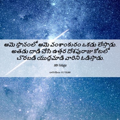Picture 06 - దానియేలు 11:7 TELIRV - ఆమె స్థానంలో ఆమె - Bible Verse Picture