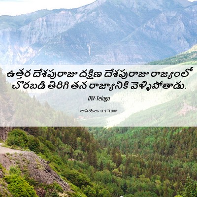 Picture 06 - దానియేలు 11:9 TELIRV - ఉత్తర దేశపురాజు - Bible Verse Picture