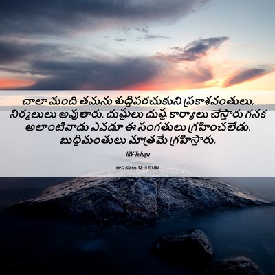 Picture 06 - దానియేలు 12:10 TELIRV - చాలా మంది తమను - Bible Verse Picture