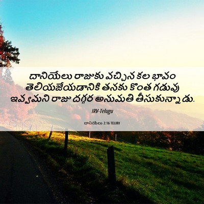 Picture 06 - దానియేలు 2:16 TELIRV - దానియేలు రాజుకు - Bible Verse Picture