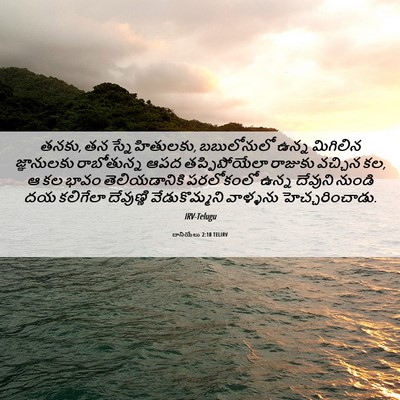 Picture 06 - దానియేలు 2:18 TELIRV - తనకు, తన - Bible Verse Picture