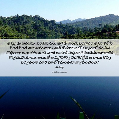Picture 06 - దానియేలు 2:35 TELIRV - అప్పుడు ఇనుము, - Bible Verse Picture
