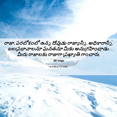 Picture 06 - దానియేలు 2:37 TELIRV - రాజా, పరలోకంలో - Bible Verse Picture