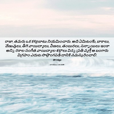 Picture 06 - దానియేలు 3:10 TELIRV - రాజా, తమరు ఒక - Bible Verse Picture