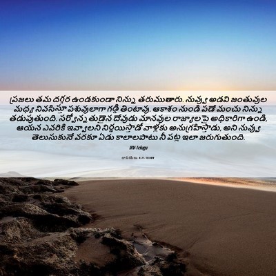 Picture 06 - దానియేలు 4:25 TELIRV - ప్రజలు తమ దగ్గర - Bible Verse Picture