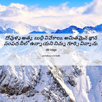 Picture 06 - దానియేలు 5:14 TELIRV - దేవుళ్ళ ఆత్మ, - Bible Verse Picture