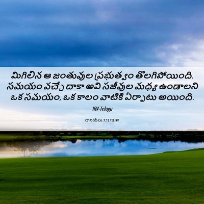 Picture 06 - దానియేలు 7:12 TELIRV - మిగిలిన ఆ జంతువుల - Bible Verse Picture