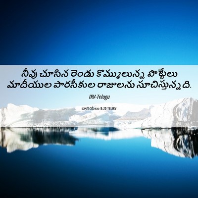 Picture 06 - దానియేలు 8:20 TELIRV - నీవు చూసిన రెండు - Bible Verse Picture