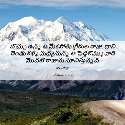 Picture 06 - దానియేలు 8:21 TELIRV - బొచ్చు ఉన్న ఆ - Bible Verse Picture