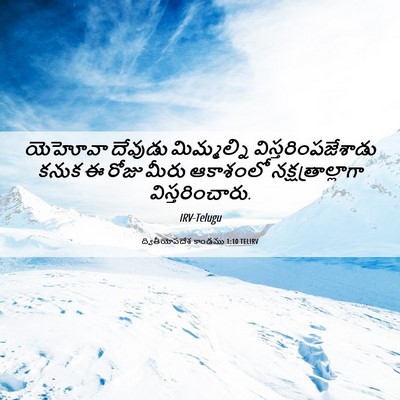 Picture 06 - ద్వితీయోపదేశ కాండము 1:10 TELIRV - యెహోవా దేవుడు - Bible Verse Picture