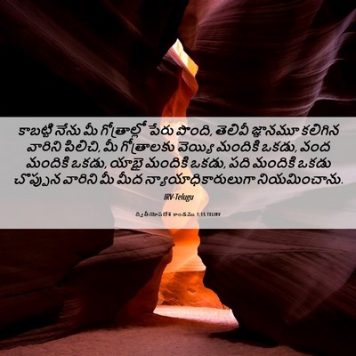 Picture 06 - ద్వితీయోపదేశ కాండము 1:15 TELIRV - కాబట్టి నేను మీ - Bible Verse Picture