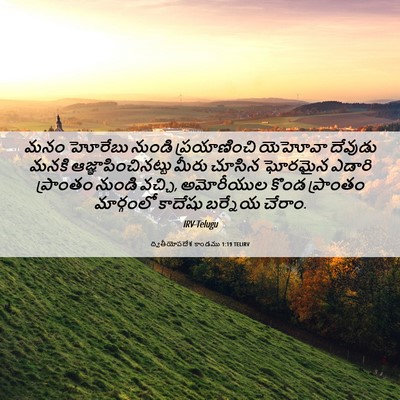 Picture 06 - ద్వితీయోపదేశ కాండము 1:19 TELIRV - మనం హోరేబు నుండి - Bible Verse Picture