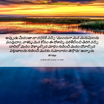 Picture 06 - ద్వితీయోపదేశ కాండము 1:22 TELIRV - అప్పుడు మీరంతా నా - Bible Verse Picture