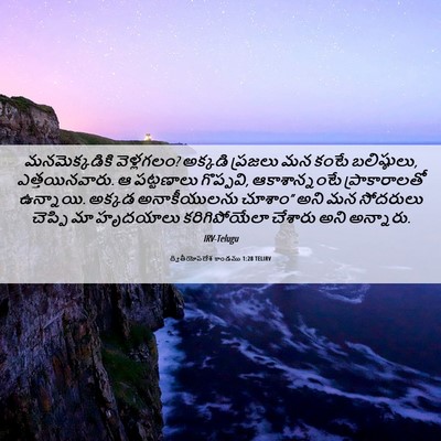 Picture 06 - ద్వితీయోపదేశ కాండము 1:28 TELIRV - మనమెక్కడికి - Bible Verse Picture