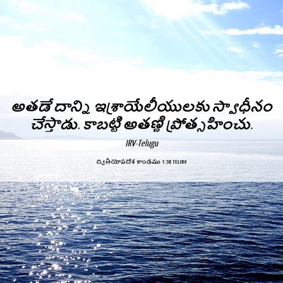 Picture 06 - ద్వితీయోపదేశ కాండము 1:38 TELIRV - అతడే దాన్ని - Bible Verse Picture