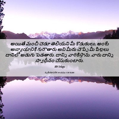 Picture 06 - ద్వితీయోపదేశ కాండము 1:39 TELIRV - అయితే మంచీ చెడూ - Bible Verse Picture