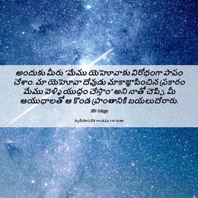 Picture 06 - ద్వితీయోపదేశ కాండము 1:41 TELIRV - అందుకు మీరు “మేము - Bible Verse Picture