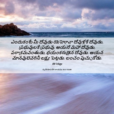 Picture 06 - ద్వితీయోపదేశ కాండము 10:17 TELIRV - ఎందుకంటే మీ - Bible Verse Picture