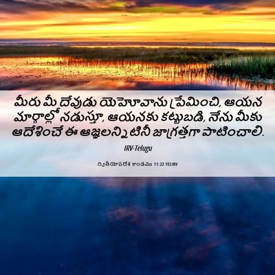 Picture 06 - ద్వితీయోపదేశ కాండము 11:22 TELIRV - మీరు మీ దేవుడు - Bible Verse Picture
