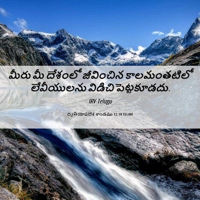 Picture 06 - ద్వితీయోపదేశ కాండము 12:19 TELIRV - మీరు మీ దేశంలో - Bible Verse Picture