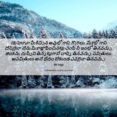 Picture 06 - ద్వితీయోపదేశ కాండము 12:22 TELIRV - యెహోవా మీకిచ్చిన - Bible Verse Picture