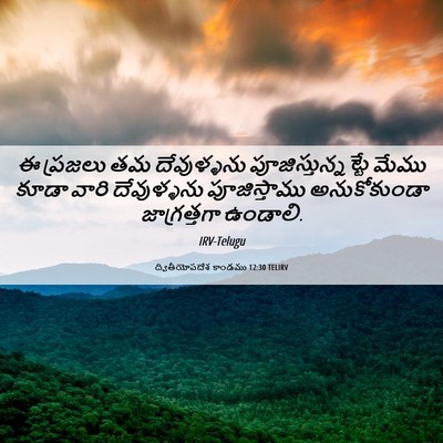 Picture 06 - ద్వితీయోపదేశ కాండము 12:30 TELIRV - ఈ ప్రజలు తమ - Bible Verse Picture