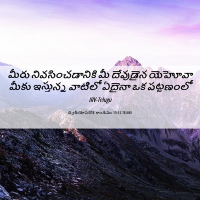 Picture 06 - ద్వితీయోపదేశ కాండము 13:12 TELIRV - మీరు - Bible Verse Picture