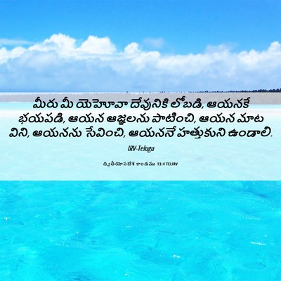 Picture 06 - ద్వితీయోపదేశ కాండము 13:4 TELIRV - మీరు మీ యెహోవా - Bible Verse Picture