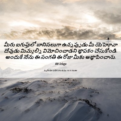 Picture 06 - ద్వితీయోపదేశ కాండము 15:15 TELIRV - మీరు ఐగుప్తులో - Bible Verse Picture