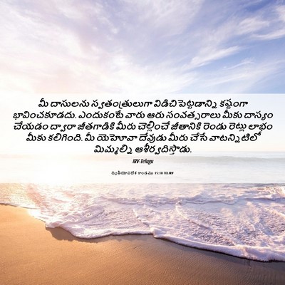 Picture 06 - ద్వితీయోపదేశ కాండము 15:18 TELIRV - మీ దాసులను - Bible Verse Picture