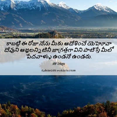 Picture 06 - ద్వితీయోపదేశ కాండము 15:5 TELIRV - కాబట్టి ఈ రోజు - Bible Verse Picture