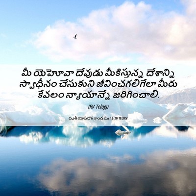 Picture 06 - ద్వితీయోపదేశ కాండము 16:20 TELIRV - మీ యెహోవా దేవుడు - Bible Verse Picture