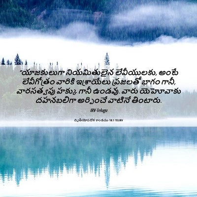 Picture 06 - ద్వితీయోపదేశ కాండము 18:1 TELIRV - “యాజకులుగా - Bible Verse Picture