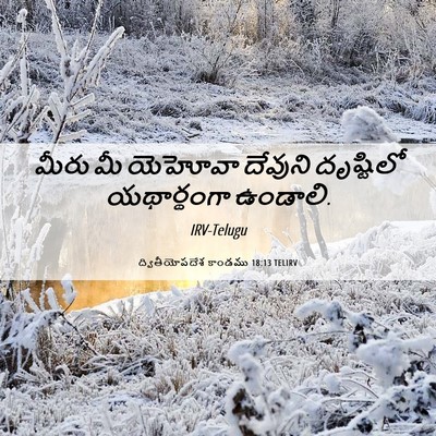 Picture 06 - ద్వితీయోపదేశ కాండము 18:13 TELIRV - మీరు మీ యెహోవా - Bible Verse Picture