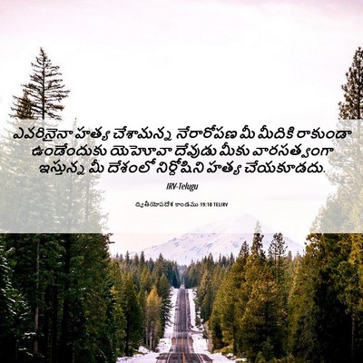 Picture 06 - ద్వితీయోపదేశ కాండము 19:10 TELIRV - ఎవరినైనా హత్య - Bible Verse Picture