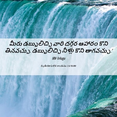 Picture 06 - ద్వితీయోపదేశ కాండము 2:6 TELIRV - మీరు డబ్బులిచ్చి - Bible Verse Picture