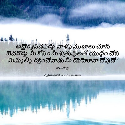 Picture 06 - ద్వితీయోపదేశ కాండము 20:4 TELIRV - అధైర్యపడవద్దు. - Bible Verse Picture