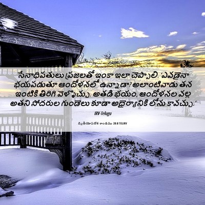 Picture 06 - ద్వితీయోపదేశ కాండము 20:8 TELIRV - సేనాధిపతులు - Bible Verse Picture