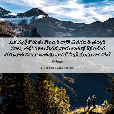 Picture 06 - ద్వితీయోపదేశ కాండము 21:18 TELIRV - ఒక వ్యక్తి కొడుకు - Bible Verse Picture