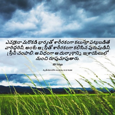 Picture 06 - ద్వితీయోపదేశ కాండము 22:22 TELIRV - ఎవడైనా మరొకడి - Bible Verse Picture