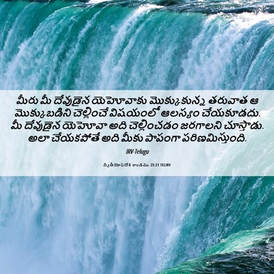 Picture 06 - ద్వితీయోపదేశ కాండము 23:21 TELIRV - మీరు మీ దేవుడైన - Bible Verse Picture