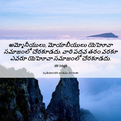 Picture 06 - ద్వితీయోపదేశ కాండము 23:3 TELIRV - అమ్మోనీయులు, - Bible Verse Picture