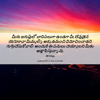 Picture 06 - ద్వితీయోపదేశ కాండము 24:18 TELIRV - మీరు ఐగుప్తులో - Bible Verse Picture